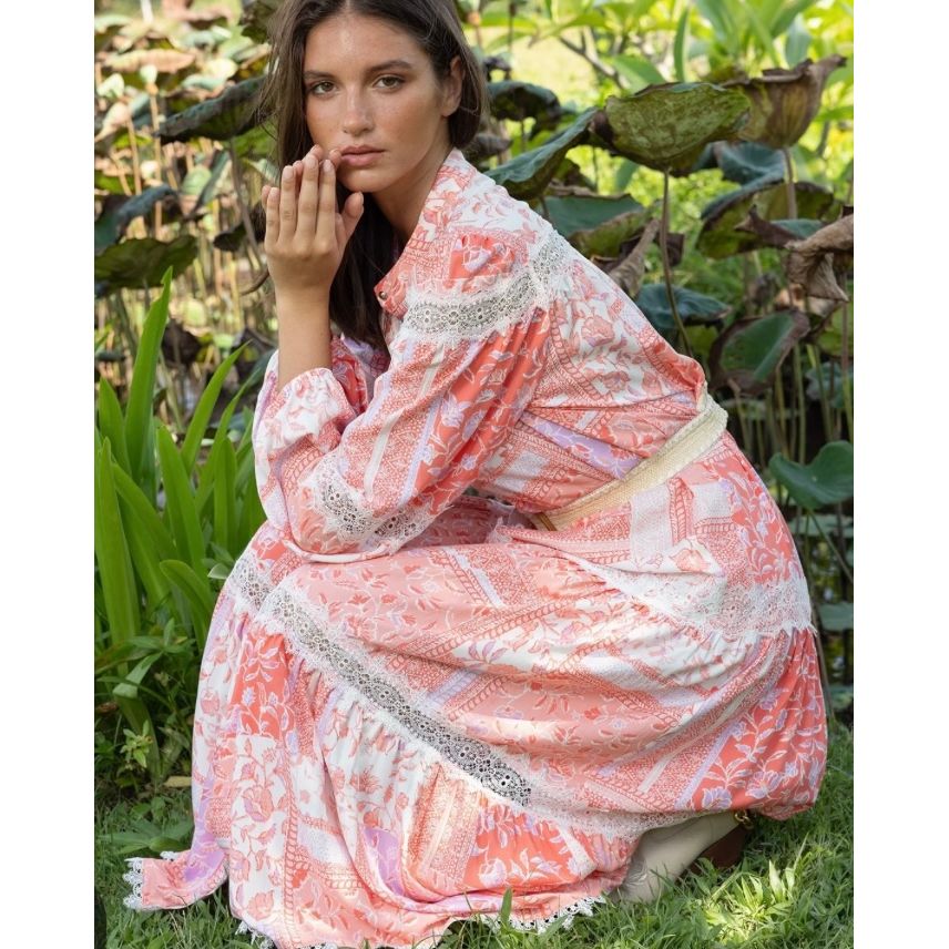 Miss June Paris Gwen Dress-Pink Multi