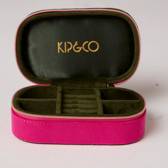 Prickly Pear Travel Velvet Jewellery Box-Kip & Co