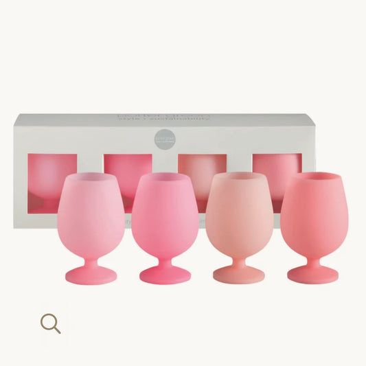 rose | stemm | silicone unbreakable wine glasses