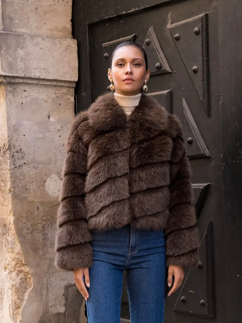 Lisette Faux Fur - Chocolate