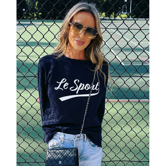 LE SPORT SWEATER-NAVY & WHITE