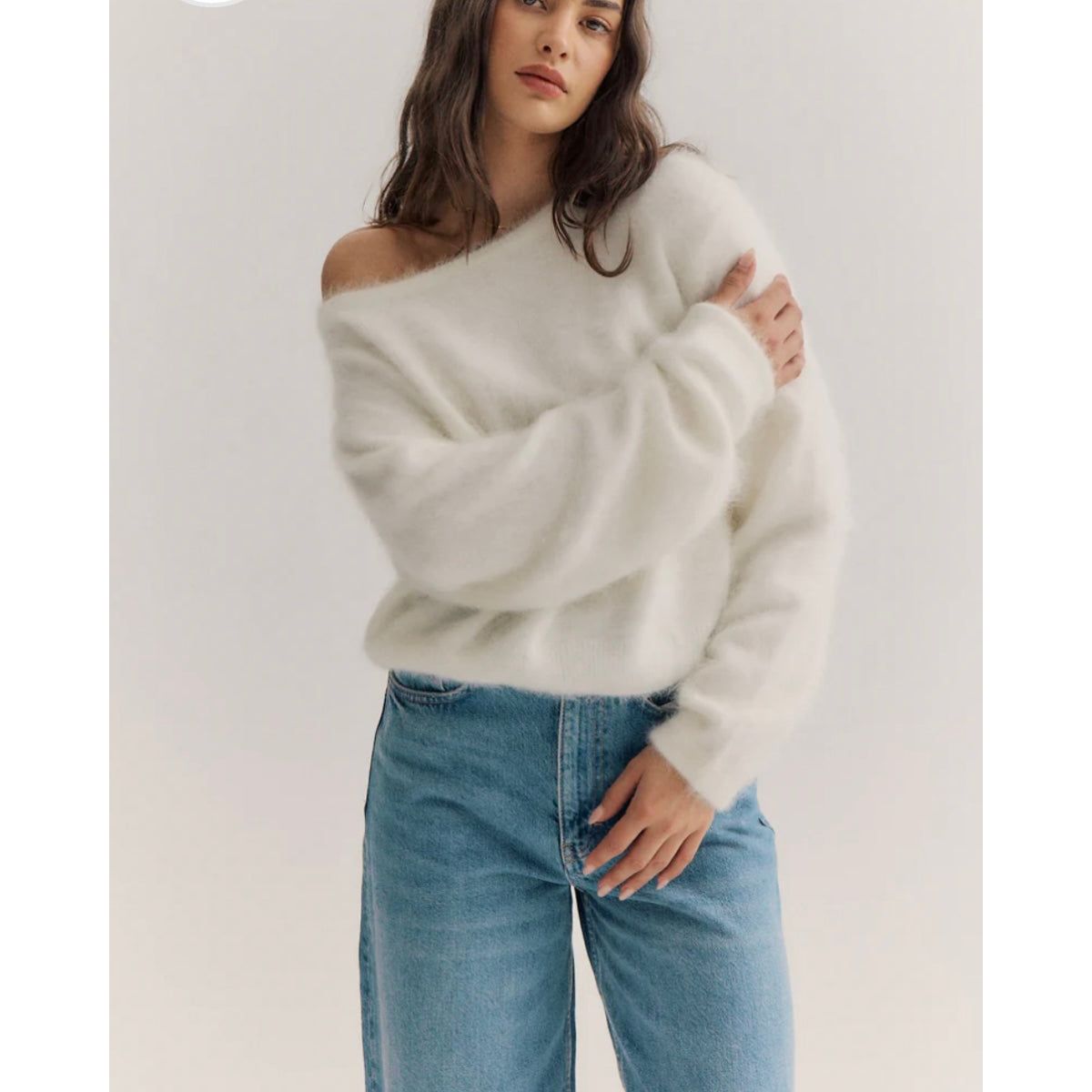 STELLA BOAT NECK-SNOW