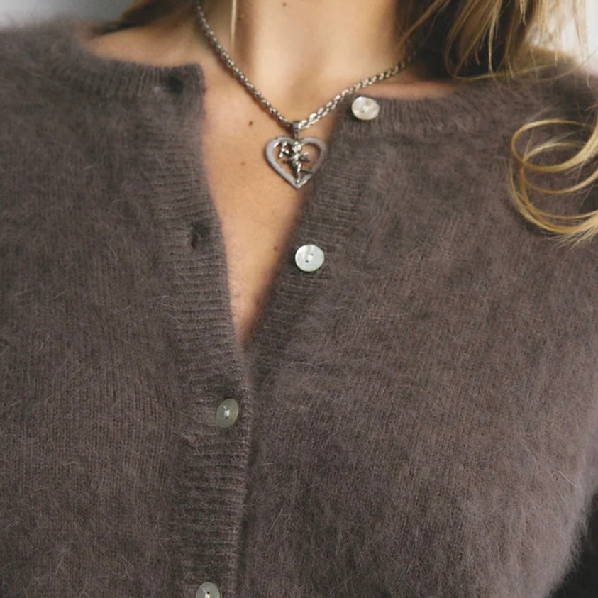 World Of Nomads-Frankie Cashmere Cardigan -Drift
