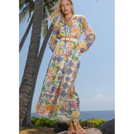 Miss June Paris Lotus Shirt Long Dress