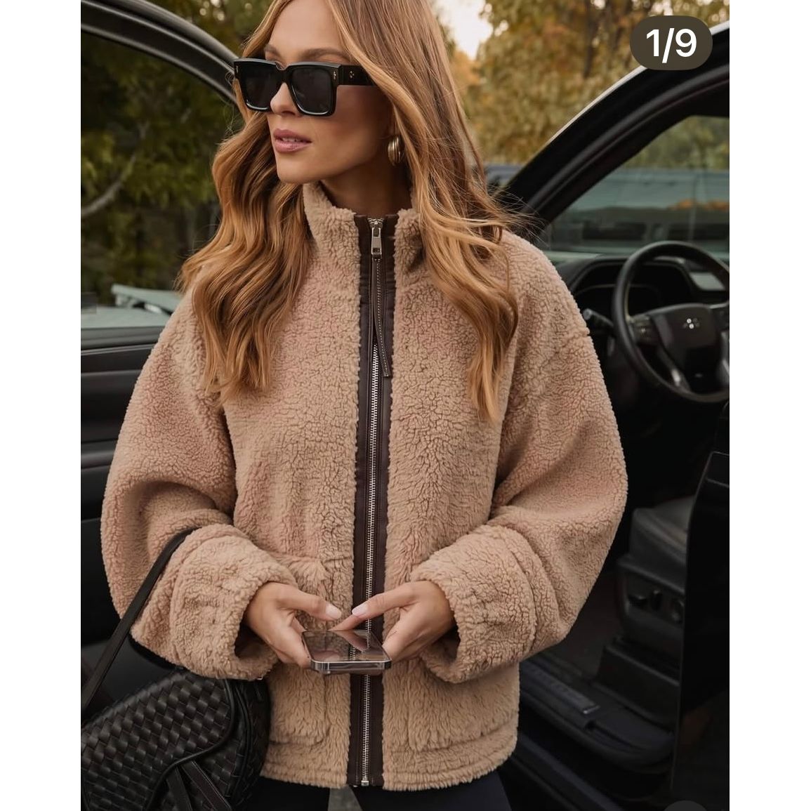 Suki Faux Fur Jacket- Sand