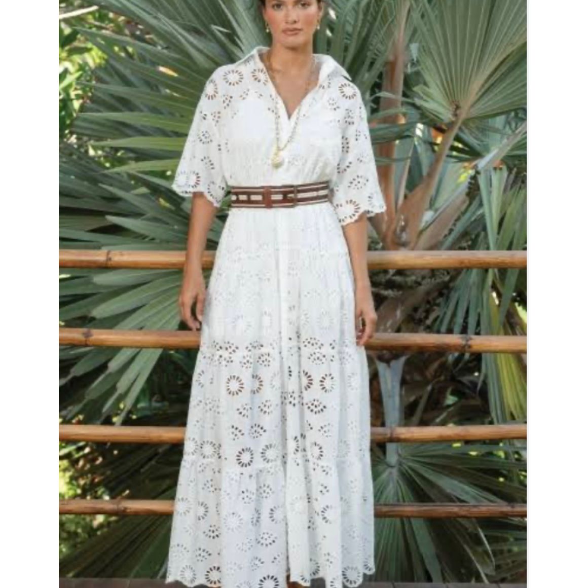 Miss June Paris Gardenia Dress-White