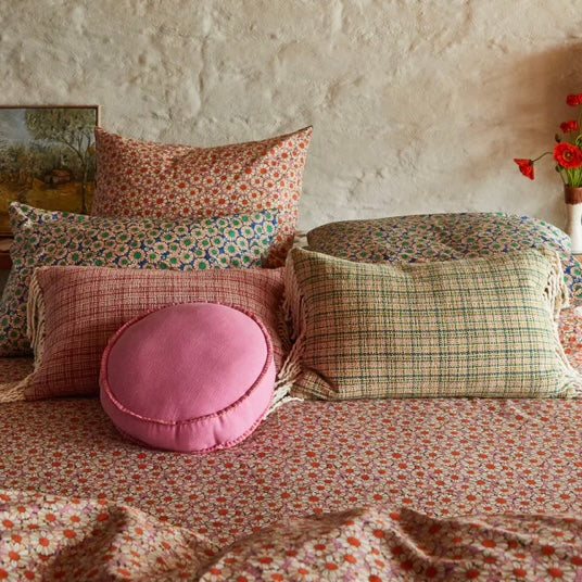 RYLIE ROUND CUSHION - DAHLIA-SAGE & CLARE