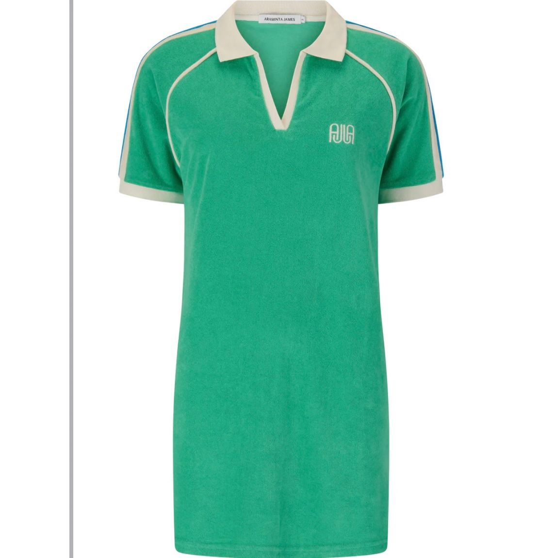 RIVIERA TERRY DRESS TROPICAL GREEN-ARAMINTA JAMES