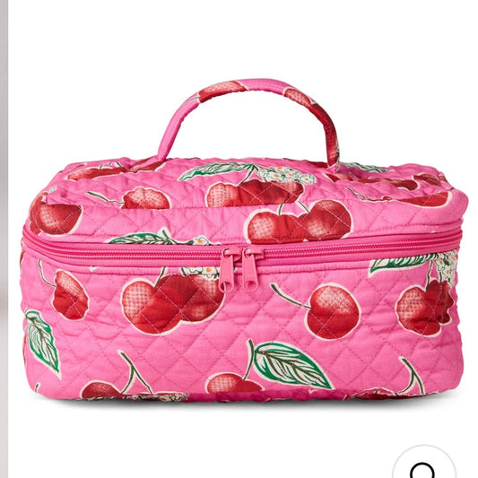 Cherry Blossom Quilted Cotton Toiletry Case-Kip & Co