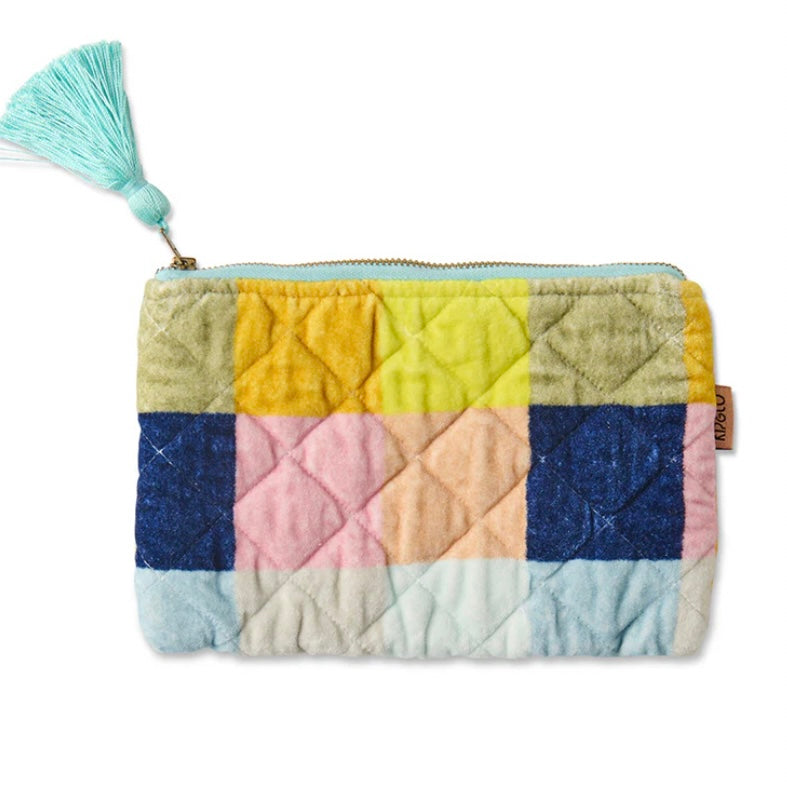 FLORIDA TARTAN VELVET COSMETICS PURSE