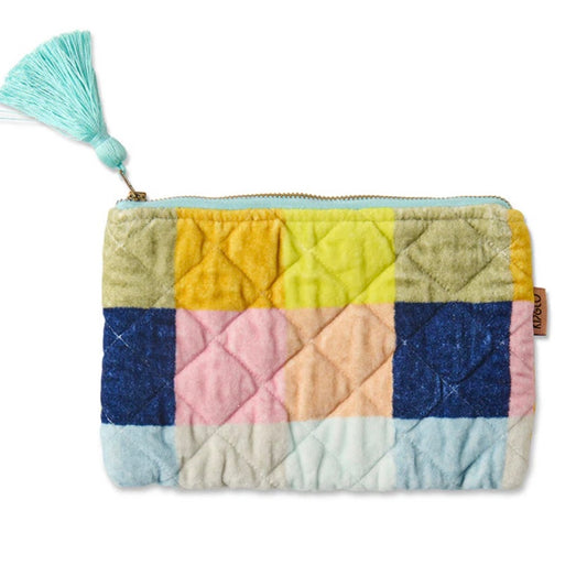 FLORIDA TARTAN VELVET COSMETICS PURSE