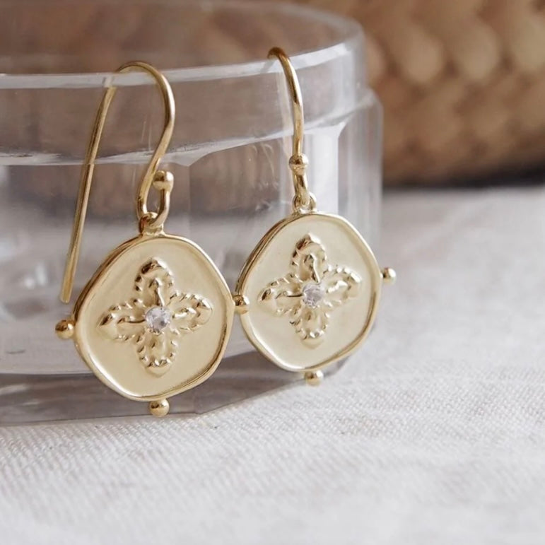 Sahara Small Earrings in 18 KT Yellow Gold Plate