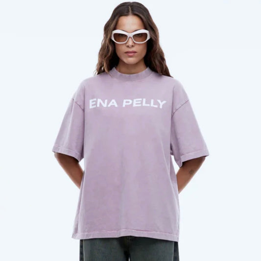 Ena Pelly- Chloe Oversized Tee- Vintage Rose.