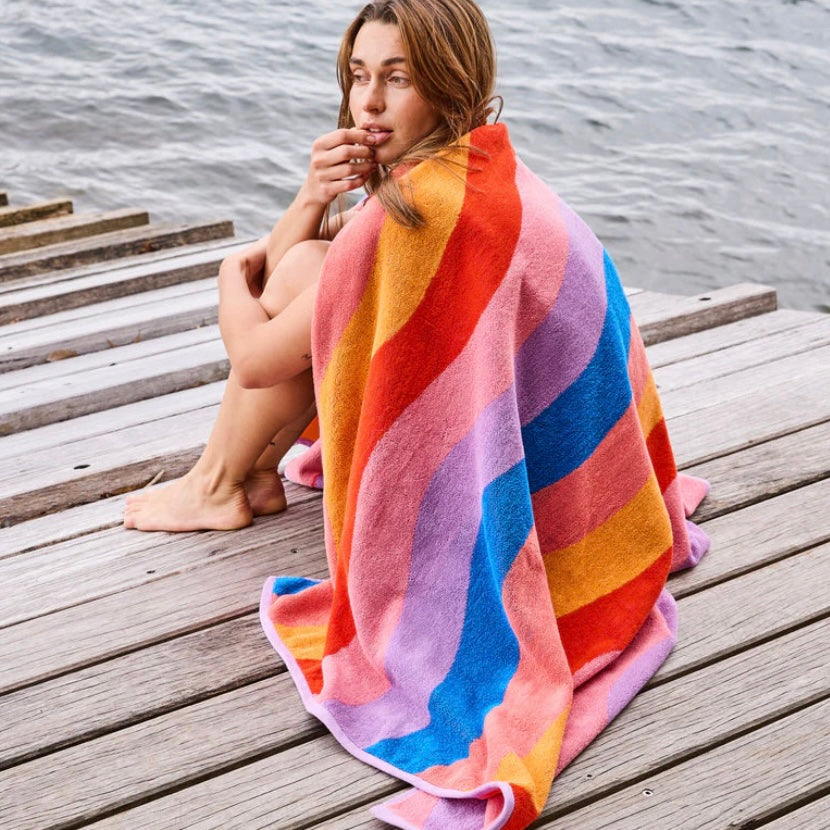 Surfs Up Terry Beach Towel-Kip & Co