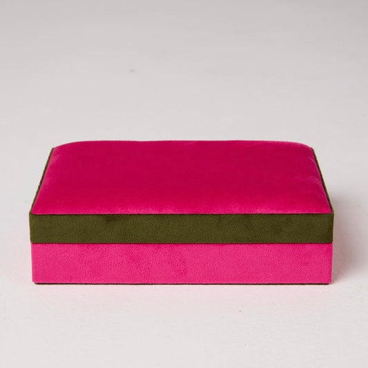 Prickly Pear Velvet Jewellery Box Small
