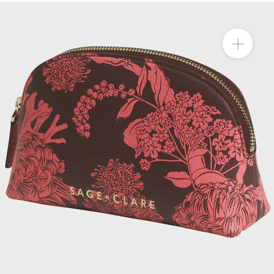 Delphine Cosmetic Pouch - Garnet