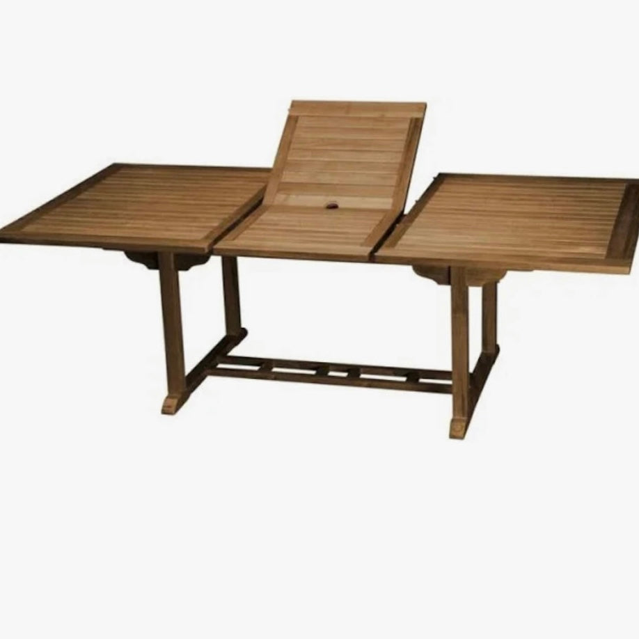 Solid Outdoor Teak 9 Piece Setting.