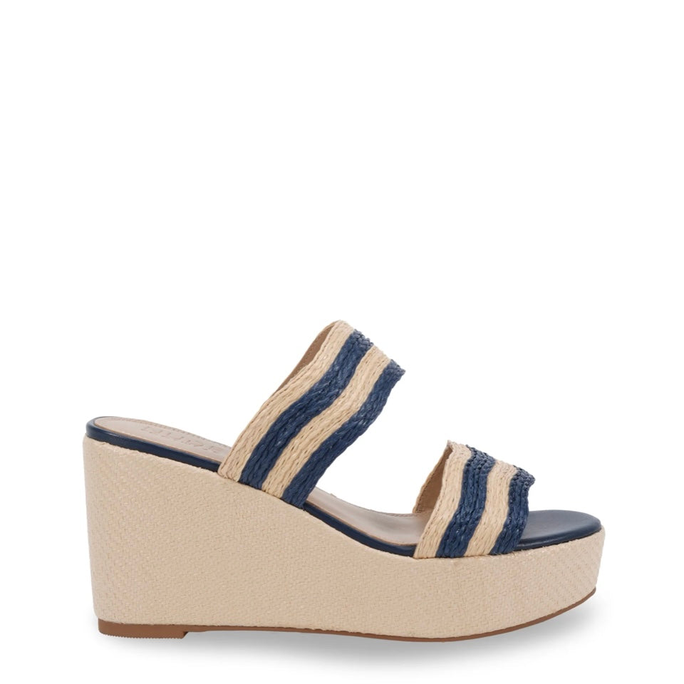 Valeria Navy/Natural Raffia