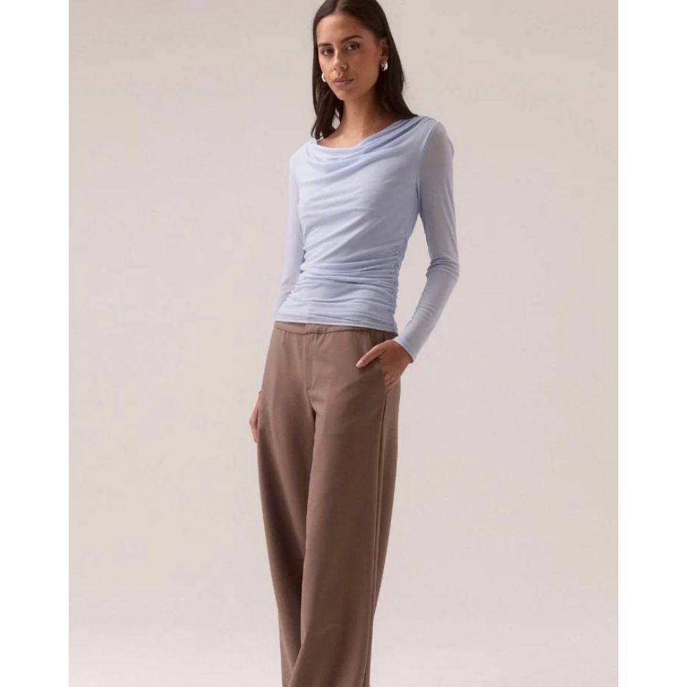 MYRIAD COWL LONG SLEEVE - COOL BLUE
