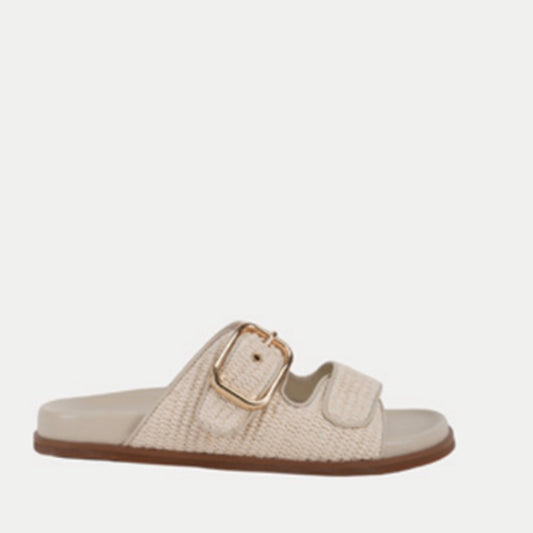 SERENA SLIDE– CREAM RAFFIA