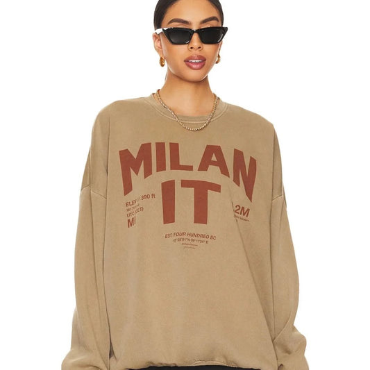 WELCOME TO MILAN JUMP JUMPER - CAMEL GOLD