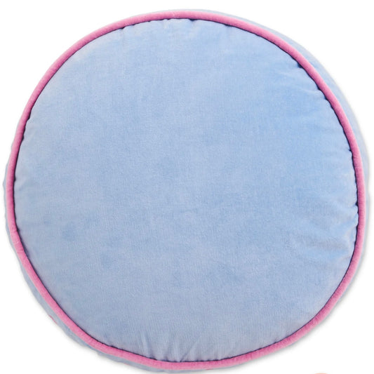 BAY BLUE VELVET PEA CUSHION