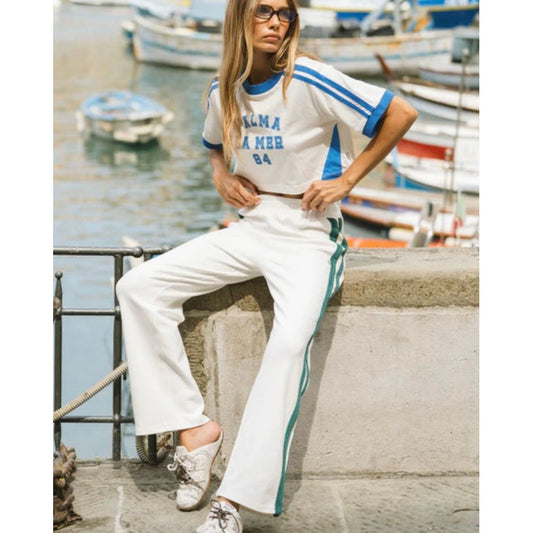 Mallorca Knit Pant -Snow-Araminta James