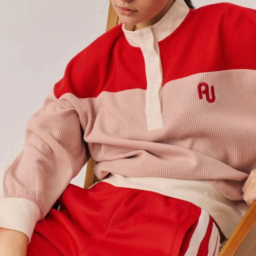 AJ VINTAGE KNIT SWEATSHIRT SOFT BLUSH