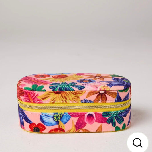 Wild Flowers In Bloom Travel Velvet Jewellery Box -Kip & Co