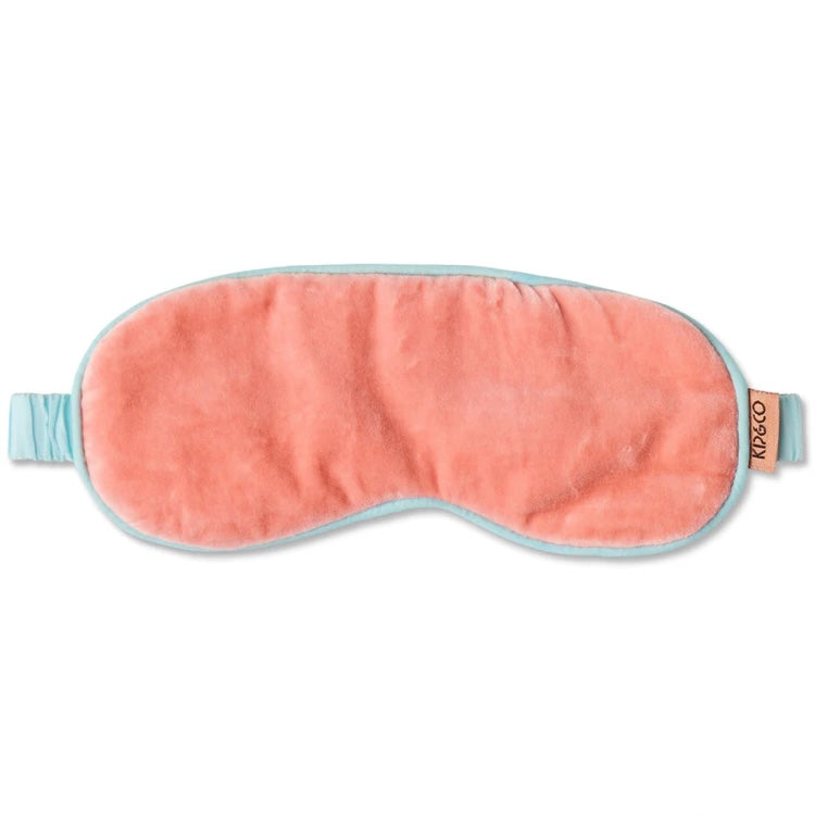 CORAL VELVET EYE MASK-KIP & CO