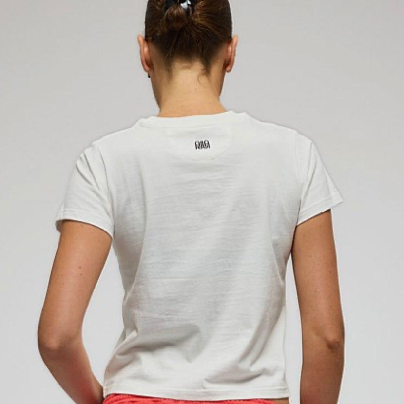 BISOUS BABY TEE-WARM WHITE
