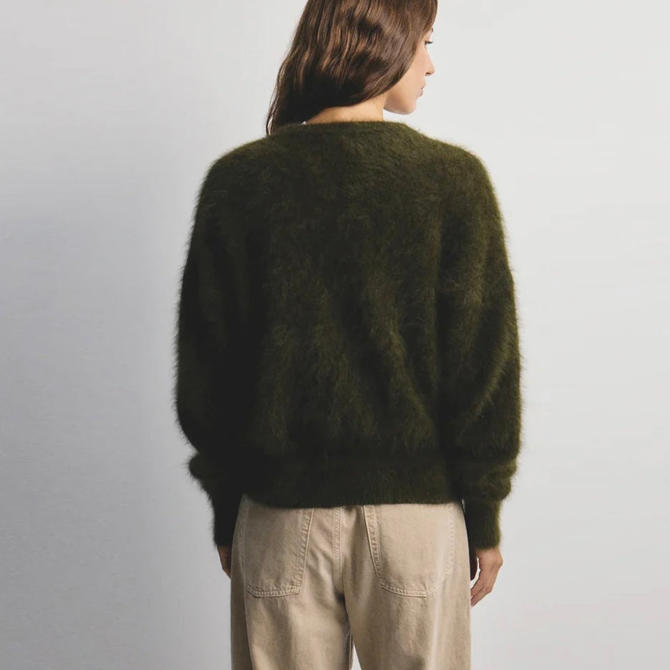 World Of Nomads-Frankie Cashmere Cardigan -Moss