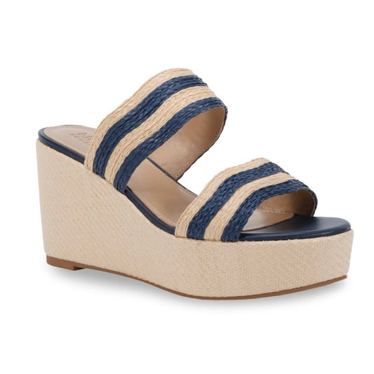 Valeria Navy/Natural Raffia