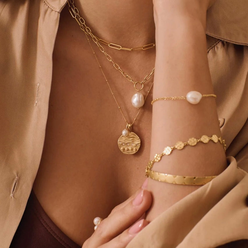 Ocean Dreamer Pendant Necklace in
18KT Yellow Gold Plate