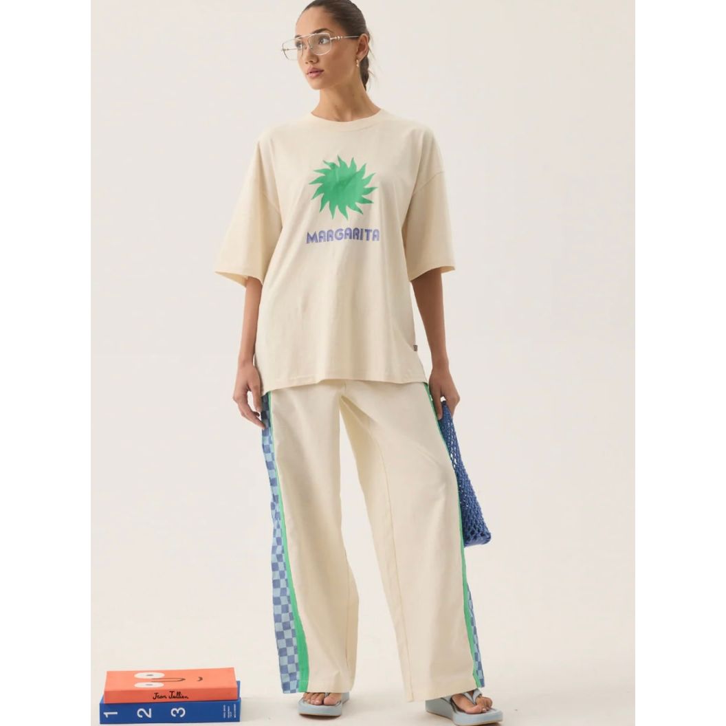 MARGARITA OVERSIZED TEE NATURAL-ARAMINTA JAMES
