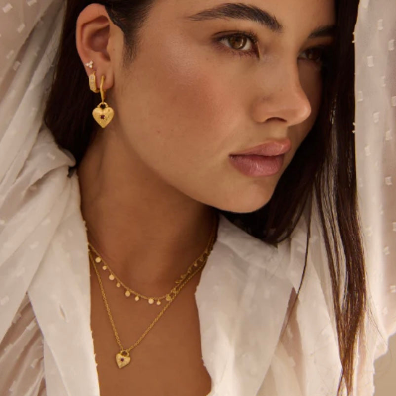 Love You Small Heart Necklace in
18KT Yellow Gold Plate