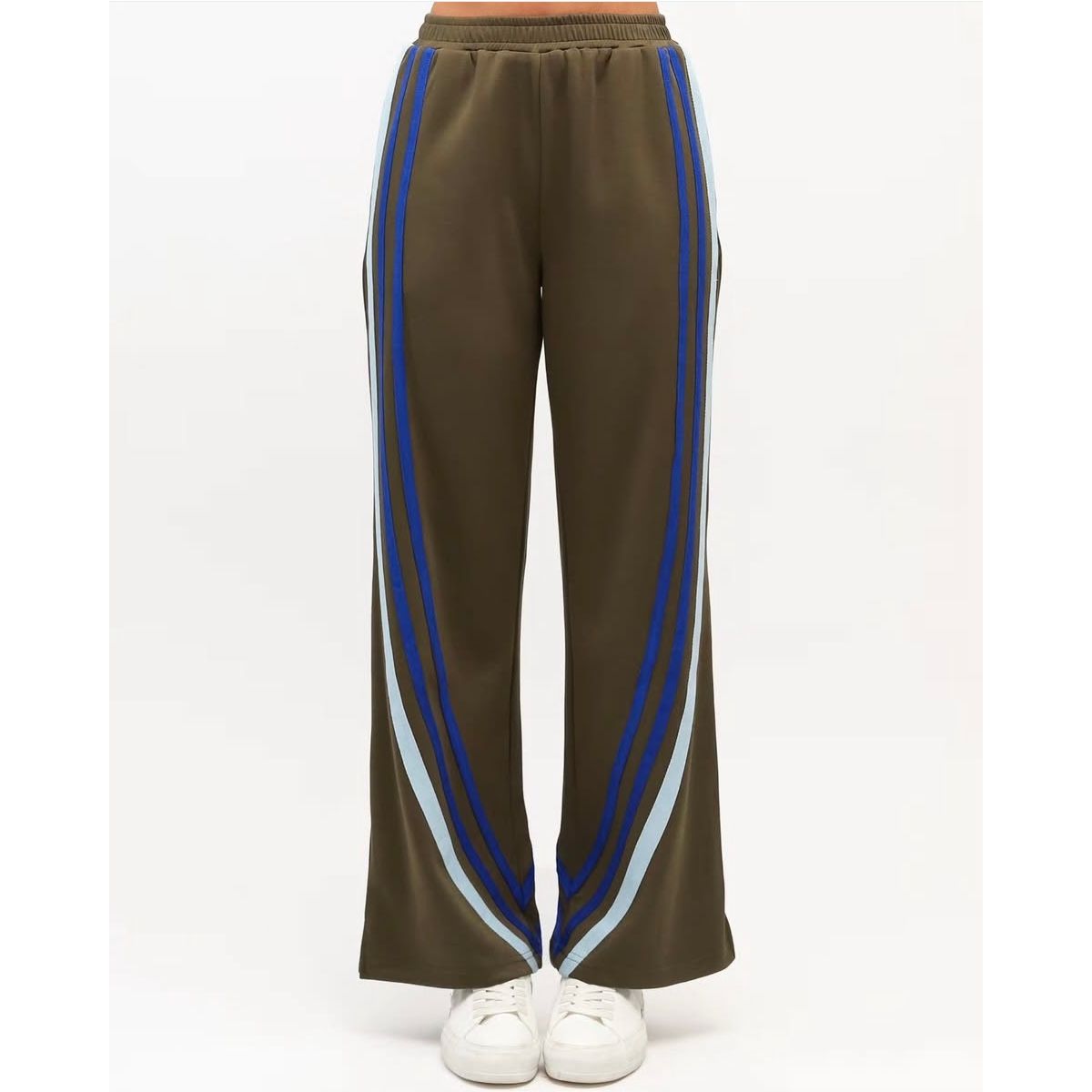 Nova Striped Track Pant - Khaki