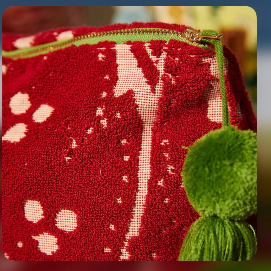 Lucia Terry Pouch - Crimson