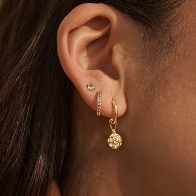 Night Sky Huggies 18KT Yellow Gold Plate