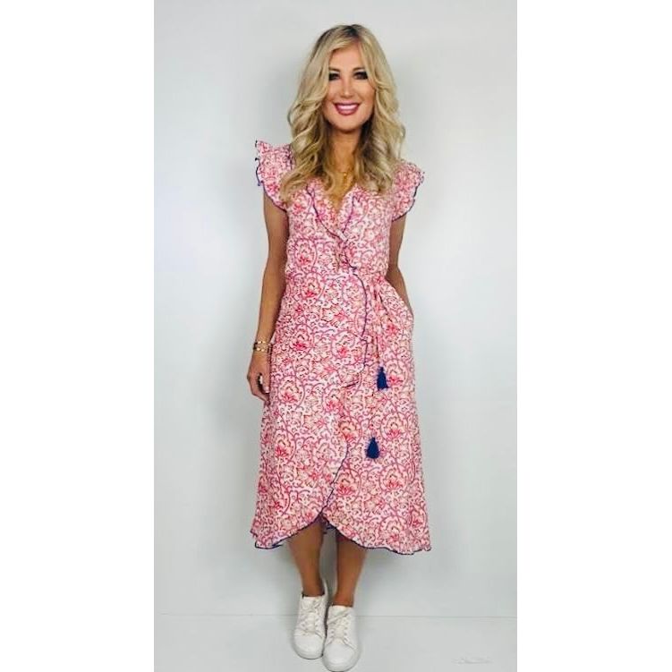 Rosa Wrap Dress -Tangerine