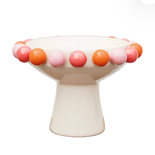 Bubble Footed Bowl - Pink & Orange