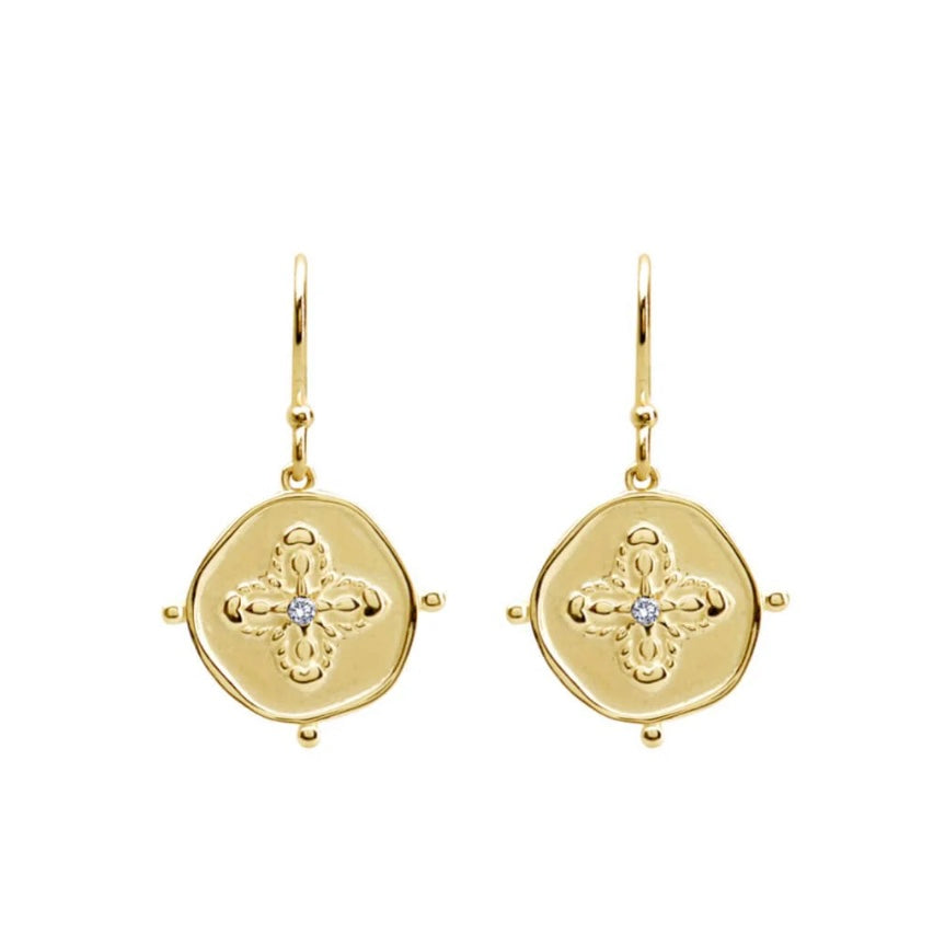 Sahara Small Earrings in 18 KT Yellow Gold Plate