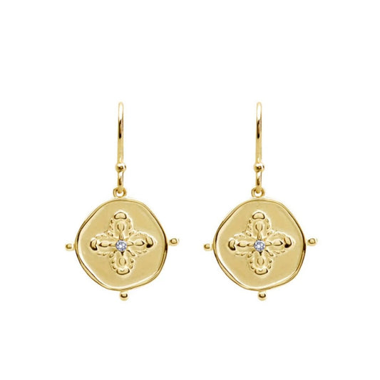 Sahara Small Earrings in 18 KT Yellow Gold Plate