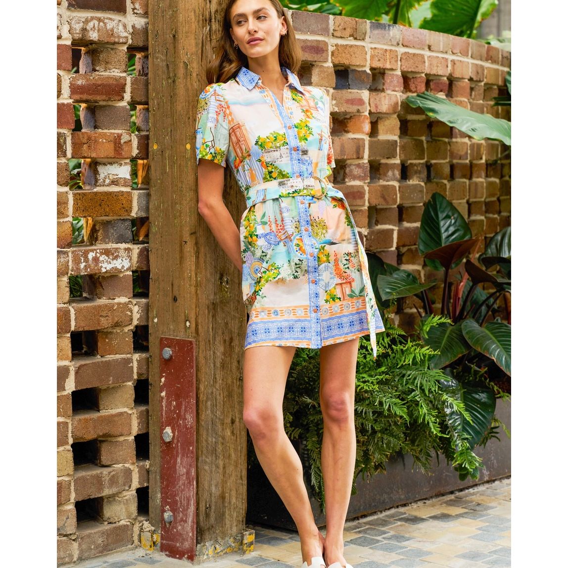 Amalfi Shirt Dress-Multi