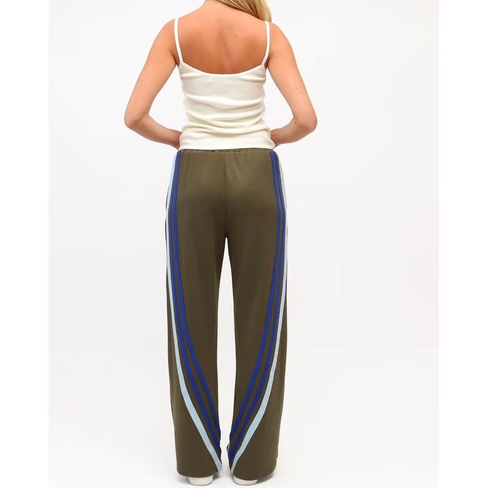 Nova Striped Track Pant - Khaki