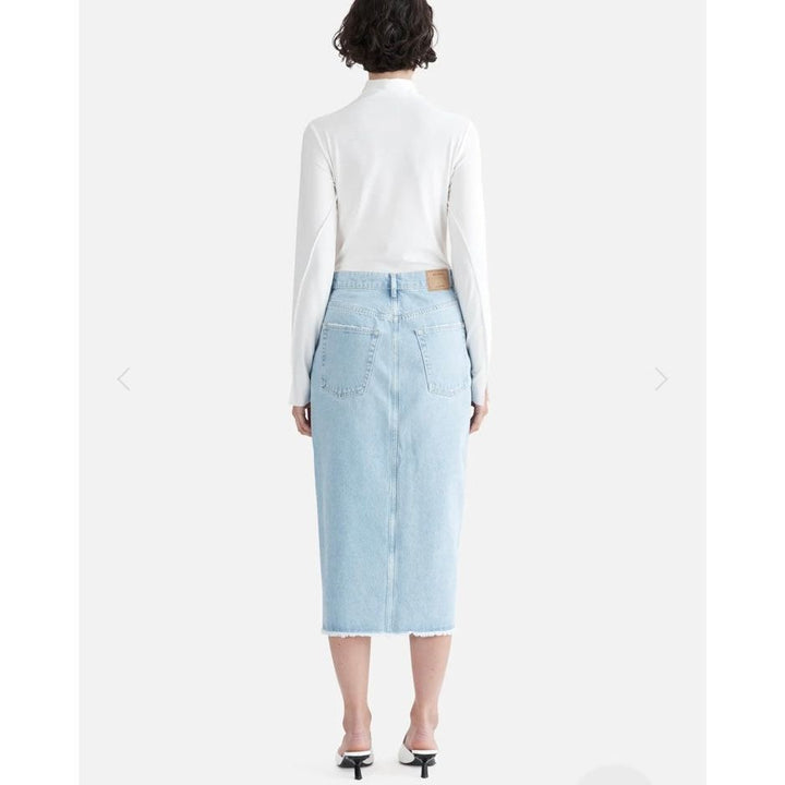 ENA PELLY-WINNIE CROSS-OVER MAXI SKIRT-SUMMER BLUE