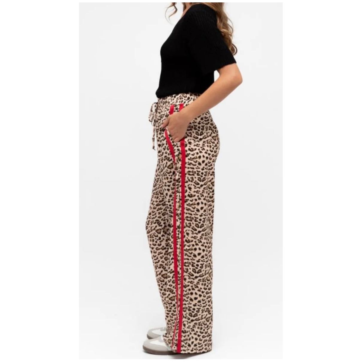 EADIE RACER PANT- LEOPARD