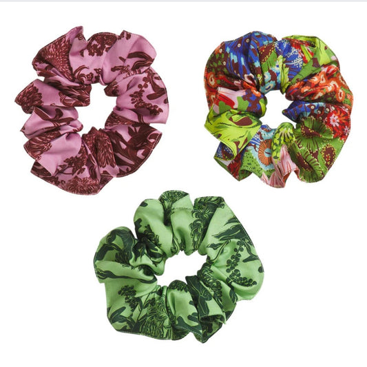 Delphine Silk Scrunchie - Set of 3 |