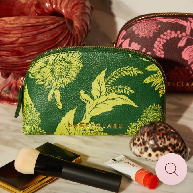 Delphine Cosmetic Pouch - Garnet