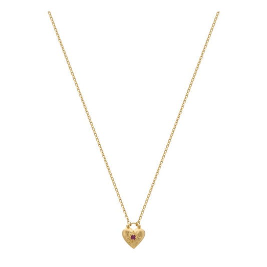 Love You Small Heart Necklace in
18KT Yellow Gold Plate